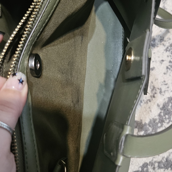 Olive Green A New Day Triple Compartment Satchel Shoulder Bag - Picture 5 of 5